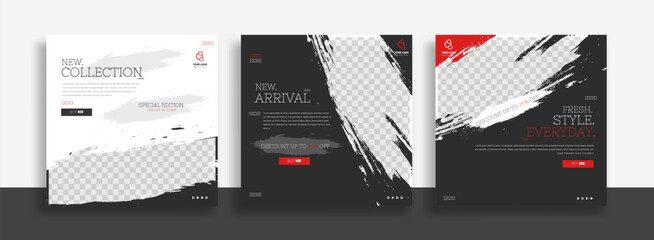 Creative new arrival social media post template design. 