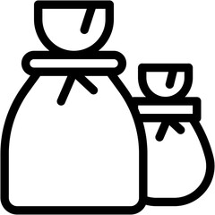 Vector Icon Garbage Bag, Bag, Trash, Recycled, Wiping Bags, Recycle