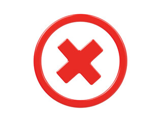 Reject icon 3d rener illustratio