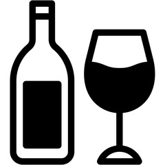 Vector Icon Bottle, Party, Celebration