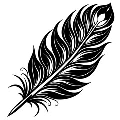 Obraz premium bird feather vector silhouette illustration