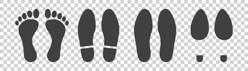 human footprint icon on white background