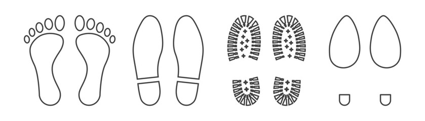 human footprint icon on white background