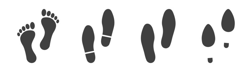 human footprint icon on white background