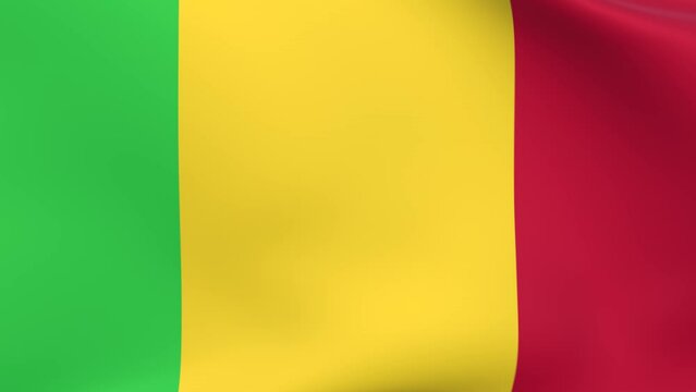 Waving flag of Mali Animation 3D render Method