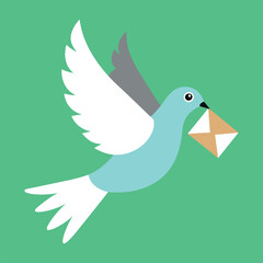 A carrier pigeon vector illustration