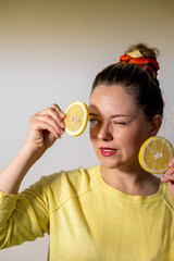 girl with orange juice
