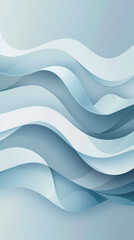 Fototapeta premium Abstract light blue waves paper art background vector image