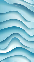 Fototapeta premium Abstract light blue waves paper art background vector image