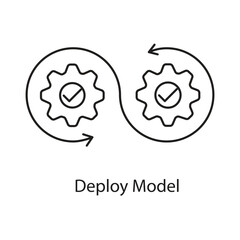 Deploy Model Icon. Vector Icon Design