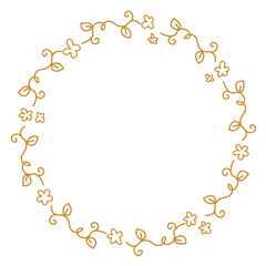 花の円フレーム金