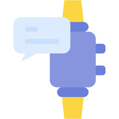 Vector Icon Smart watch, Device, Speech Bubble, Message, Communications