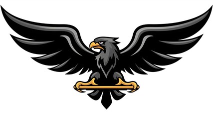 Obraz premium Black Eagle Emblem Vector