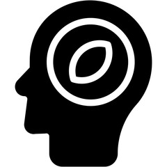 Vector Icon Think Eco, Ecology and Environment, Leaf, Green, Head