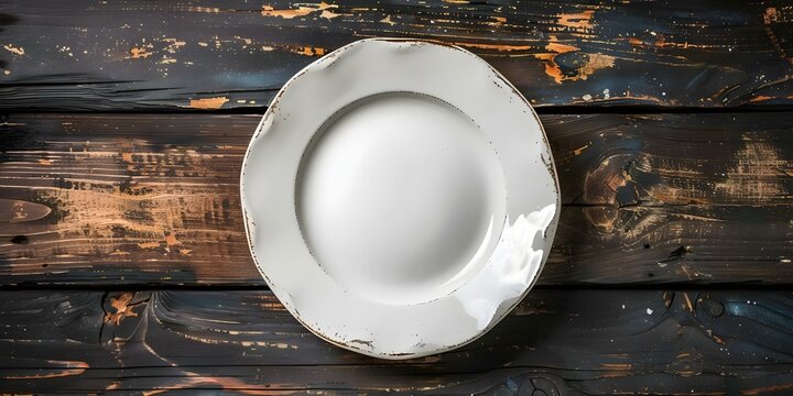 Empty plate symbolizes hunger highlighting global food security challenges we face. Concept Food Insecurity, Empty Plates, Hunger Crisis, Global Challenges