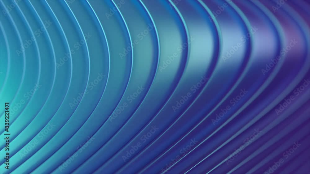 Poster 3d abstract background with gradient blue and green curved lines forming a pattern