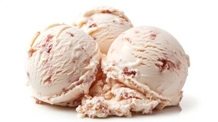 tempting scoop of creamy ice cream isolated on white background cut out