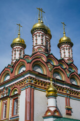 St. Nicholas the Wonderworker Church on Bersenevka in Verkhniye Sadovniki in Moscow on a sunny day