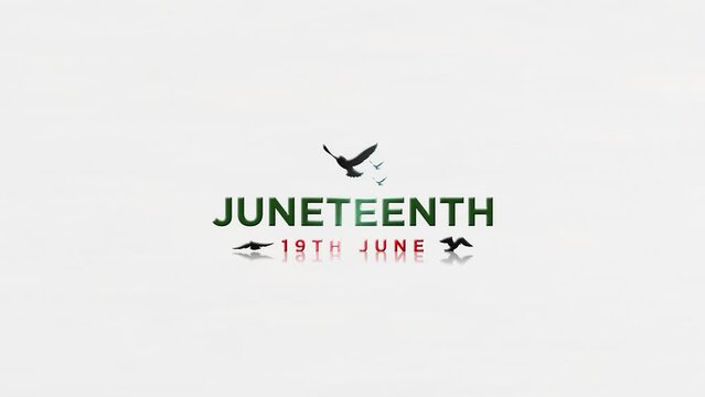 Juneteenth Freedom Day, Happy Freedom Day, Juneteenth Freedom Text Animation Video, Black History Month, 3D Juneteenth Freedom, Suitable For Celebrations In Juneteenth Day Celebration