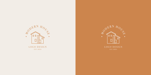 Modern house logotype. House logo design. Vector illustration.