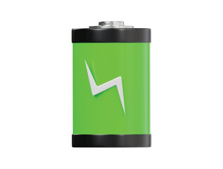 Battary icon 3d render illustration