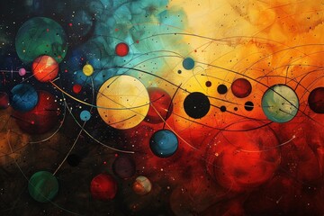 Abstract lines converge on radiant dots, embodying the power of connectivity. Desktop wallpaper.