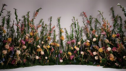 Artificial flowers background decoration artificial flower fabric bouquet backdrop background
