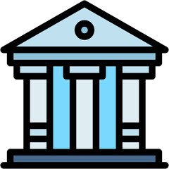 Vector Icon Bank, Saving, Finance, Business, Banking, Money