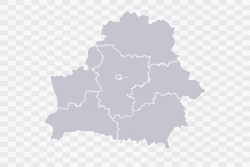 Belarus Map Cloud Color on White Background quality files Png