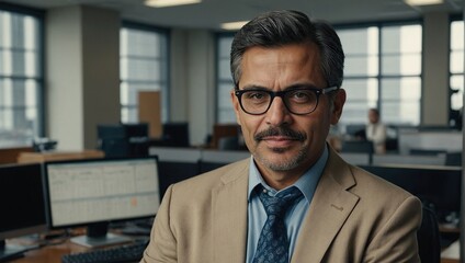 Fototapeta premium Portrait of a confident municipal office administrator