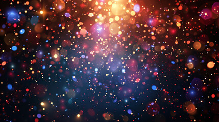 Obraz premium Festive vector of fireworks and confetti for a New Year celebration