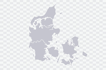 Denmark Map Cloud Color on White Background quality files Png