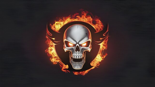 Fiery Skull Logo Collection