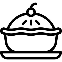 Vector Icon Pie, Cake, Food and Restaurant, Dessert, Bakery