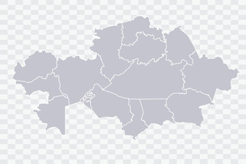 Kazakhstan Map Cloud Color on White Background quality files Png