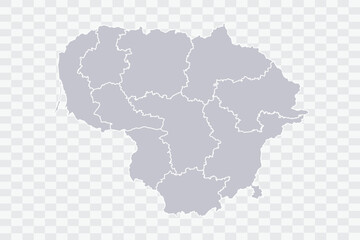 Lithuania Map Cloud Color on White Background quality files Png