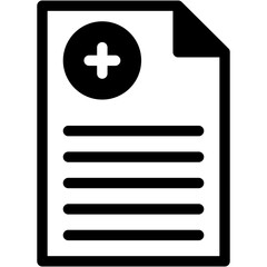 Vector Icon Medical Report, Report, Medical, Hospital, Healthcare and Medical, Health Clinic