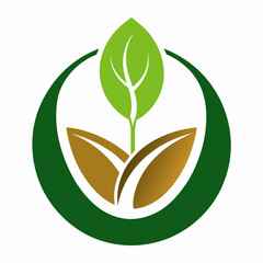 Seed logo icon vector silhouette illustration