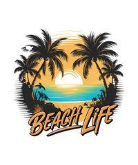  Beach travel t-shirt design
