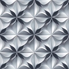 3D Inflated Seamless Pattern of geometric shapes 