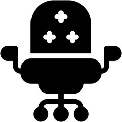 Vector Icon chair, office chair, desk chair, furniture and household, miscellaneous