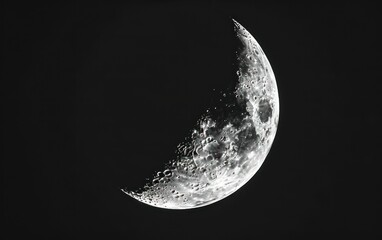 Naklejka premium Crescent Moon Close-Up