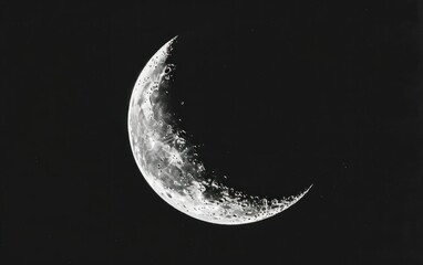 Crescent Moon in a Dark Sky