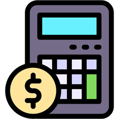 Vector Icon Budget, Business And Finance, Currency, Economy, Calculator