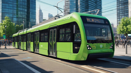 Green Transit Revolution: Futuristic Public Transport Redefining Urban Mobility, Generative AI