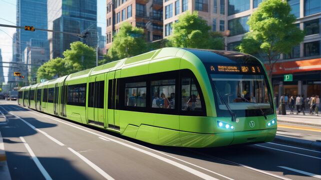 Eco-Friendly Commute: Innovating Urban Transit with Futuristic Green Solutions, Generative AI