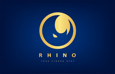 Rhinoceros logo vector. Animal Design.