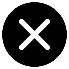 Obraz premium Vector Icon Cross, Cancel, Close, Delete, Reject, Remove