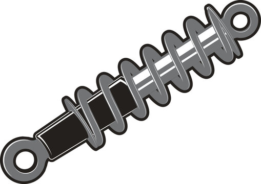 Car shock absorber illustration