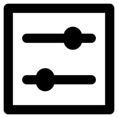 Vector Icon Adjust, Levels, Control, Personalized, Button, Settings